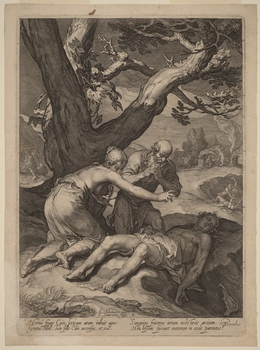 Adam and Eve Lamenting over the Corpse of Abel by Jan Pietersz Saenredam