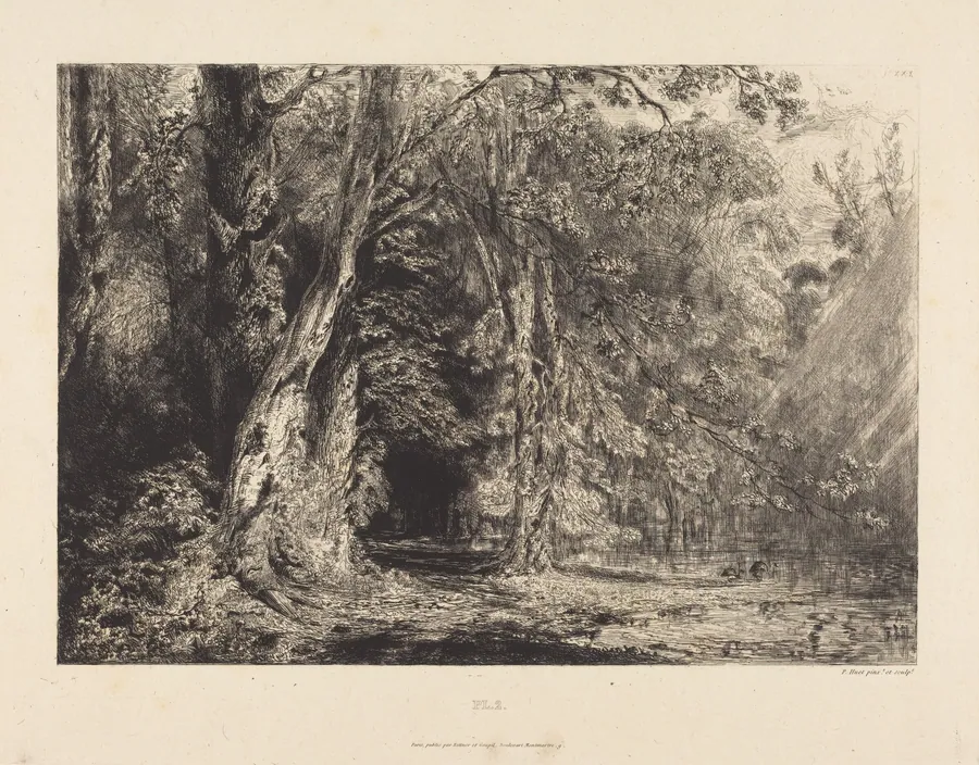 L'Ile Séguin in Flood by Paul Huet