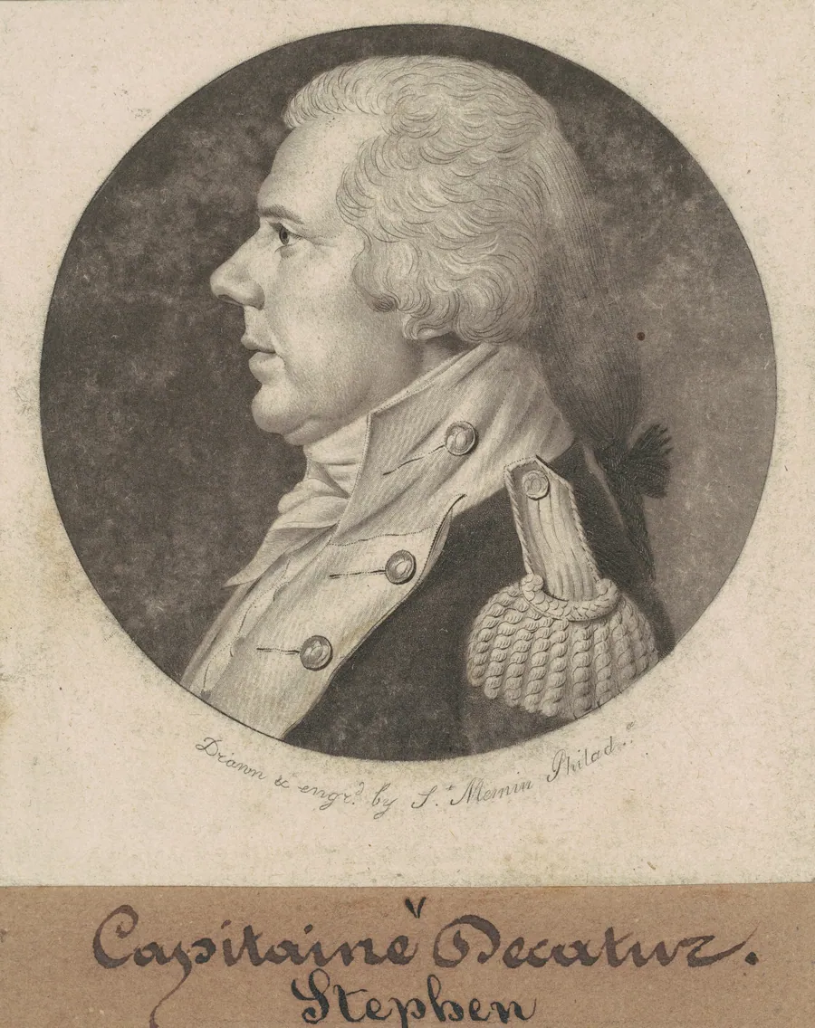 Stephen Decatur, Sr. by Charles B. J. Févret de Saint-Mémin