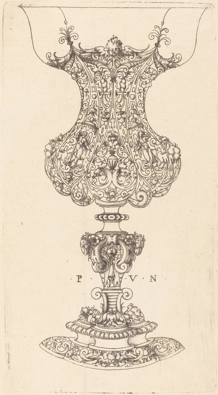 A Cup with Rams' Heads at the Foot by Paul Flindt the Younger