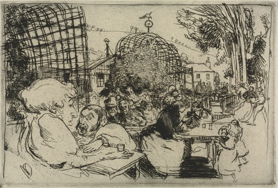 The Two Hunchbacks by Auguste Louis Lepère