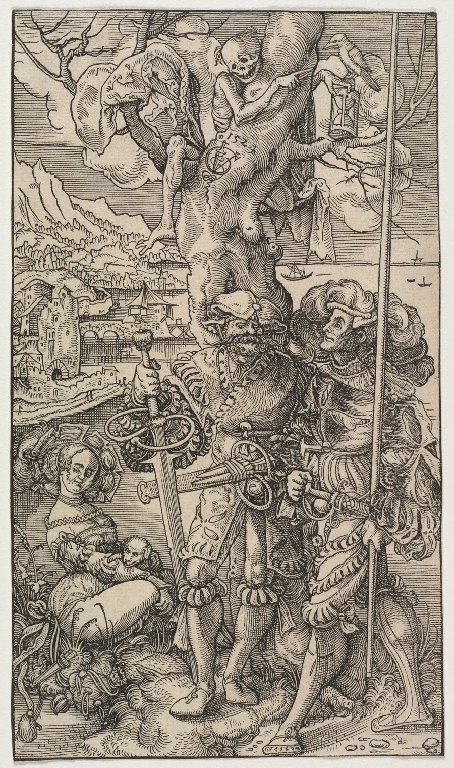 Mercenaries and a Woman with Death in a Tree by Urs Graf the Elder