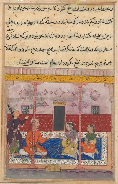 The merchant has the hateful skull ground and put into a box, from a Tuti-nama (Tales of a Parrot): Twenty-third Night
