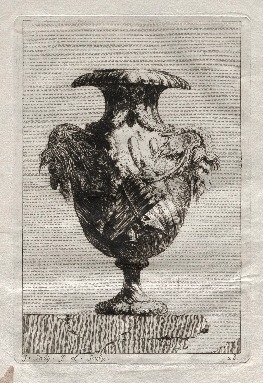 Suite of Vases:  Plate 28 by Jacques François Saly