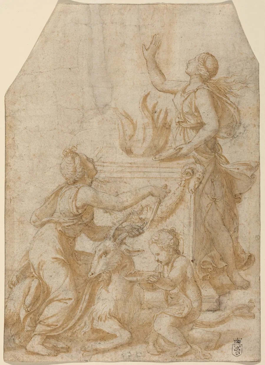 The Sacrifice of a Goat to Jupiter by Giulio Romano