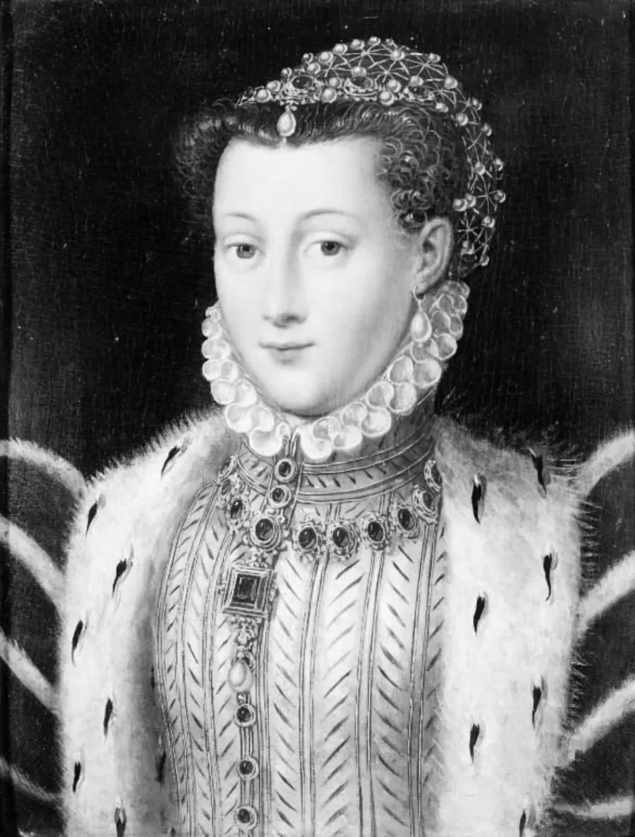 Kvindeportræt, angivet at forestille Maria Stuart by Ubekendt