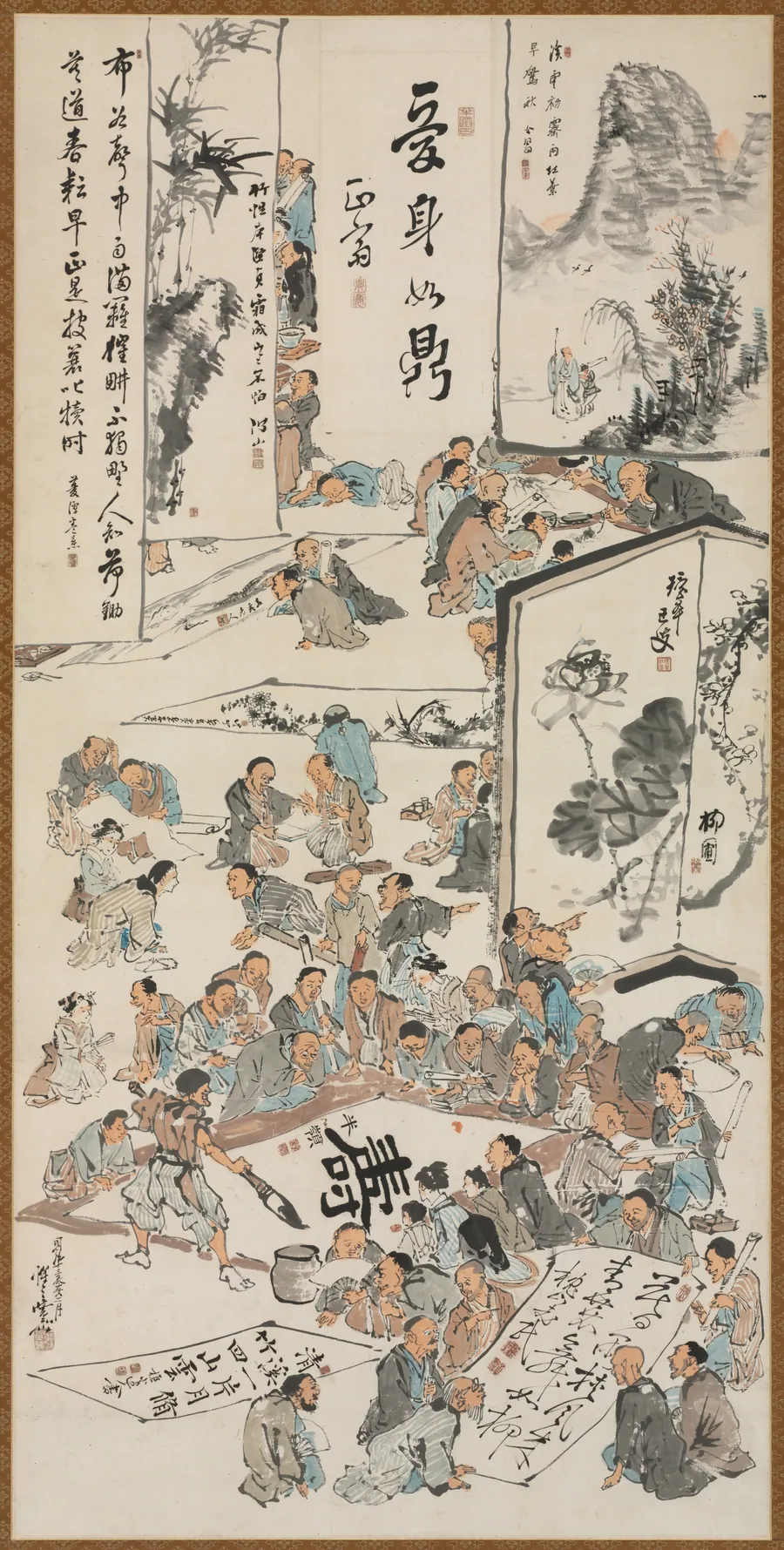 Calligraphy and Painting Party by Kawanabe Kyōsai