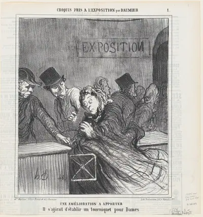 Proposal for an improvement, from 'Exhibition sketches,' published in Le Charivari, May 24, 1864