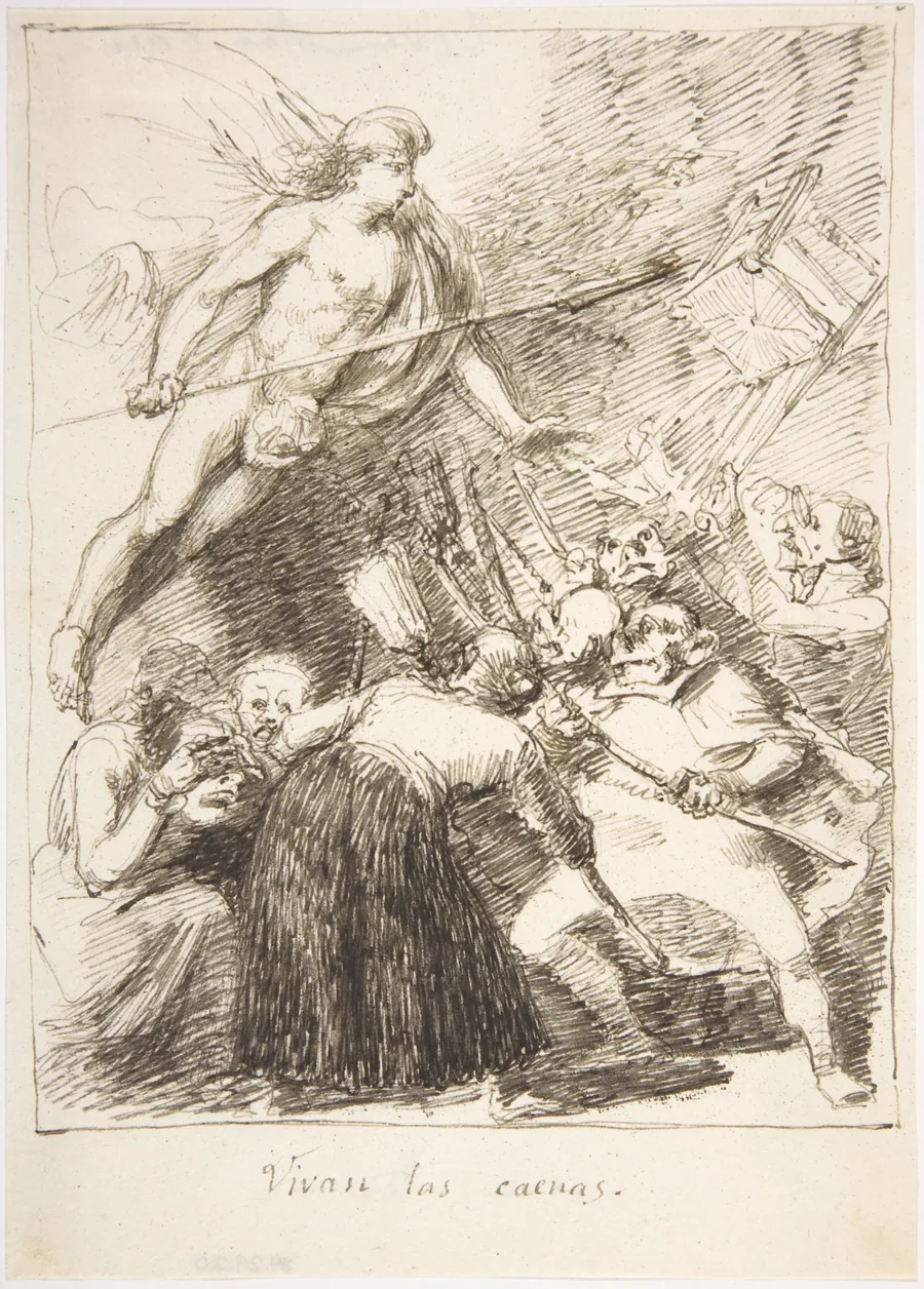 Long Live the Chains! ("Vivan las caenas [cadenas]") by Leonardo Alenza y Nieto