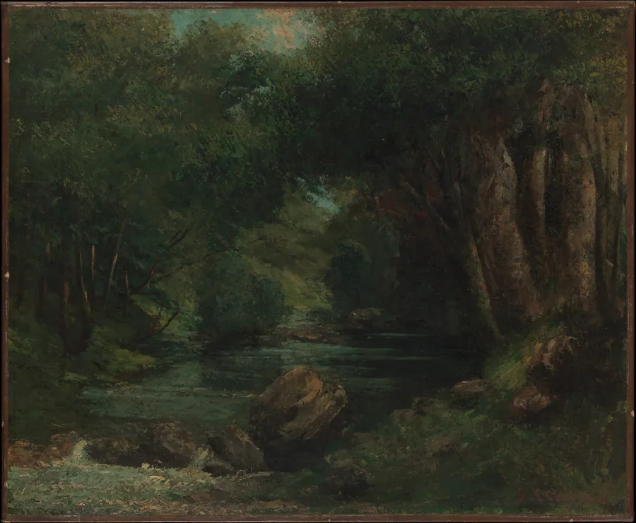 A Brook in the Forest by Gustave Courbet