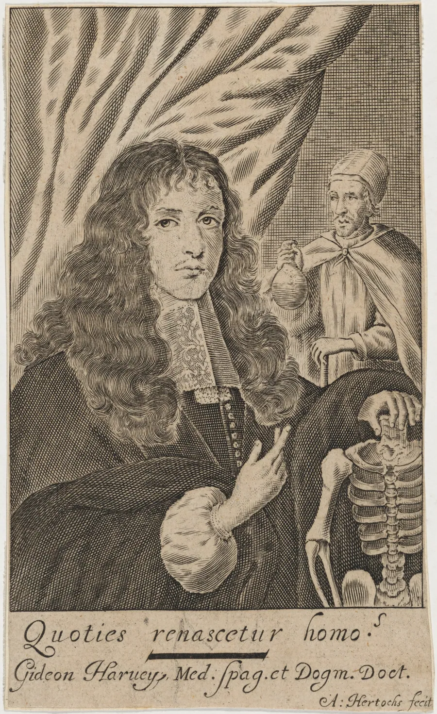 Dr. Gideon Harvey, Physician of Charles II and James II by Abraham Hertochs