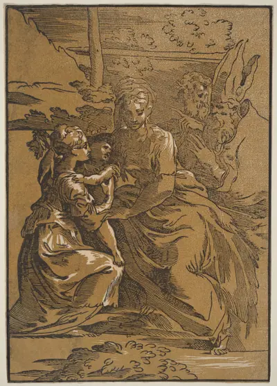 The Holy Family with Two Saints