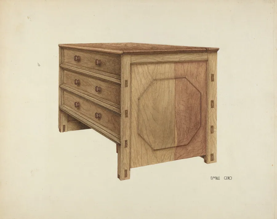 Wooden Chest by Emile Cero