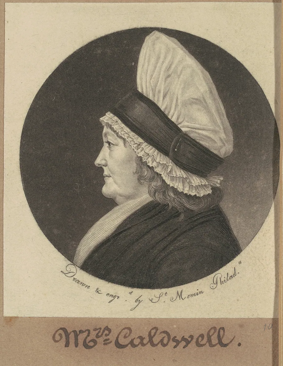Martha Round Caldwell by Charles B. J. Févret de Saint-Mémin