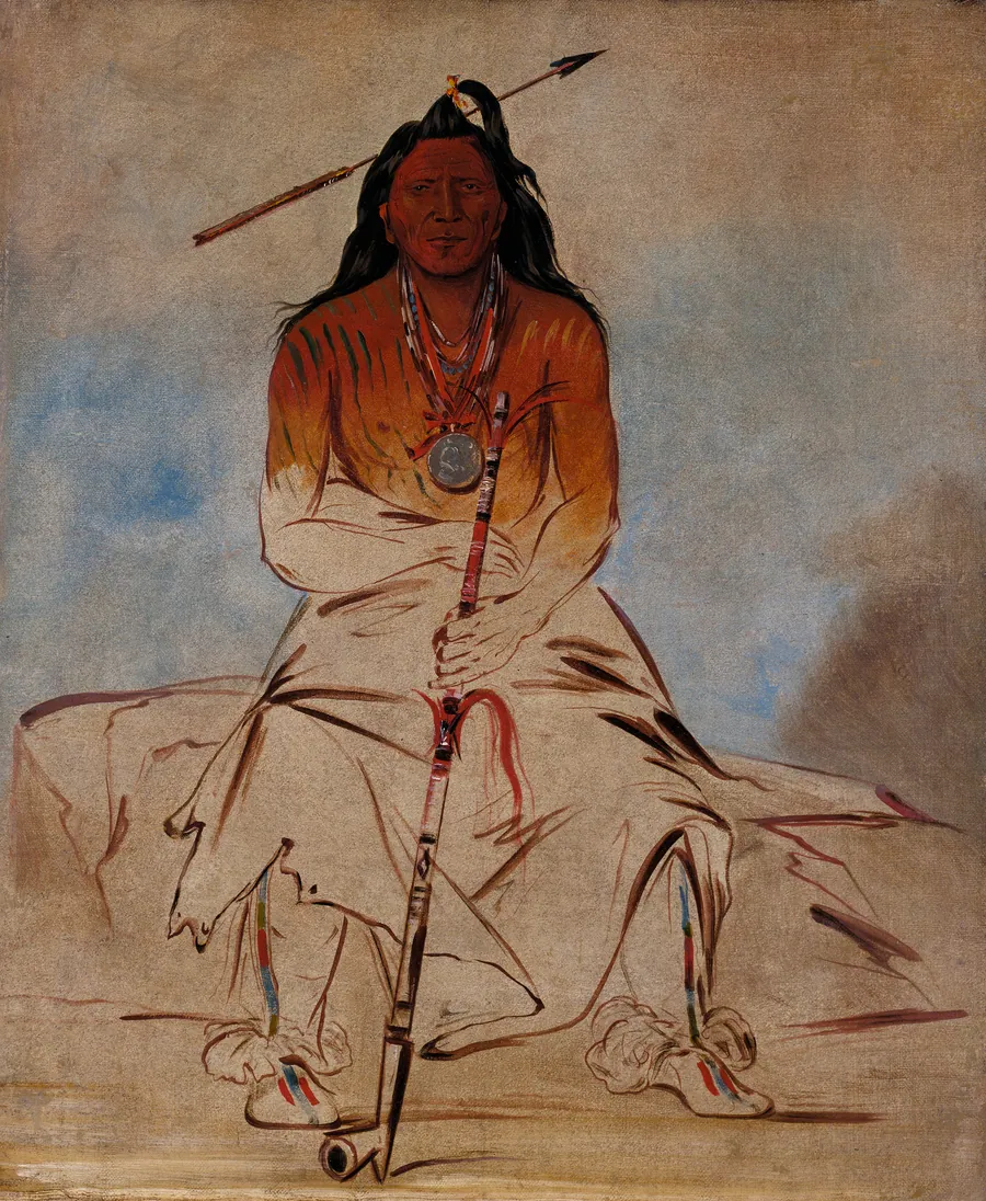 Ah-sháw-wah-róoks-te, Medicine Horse, a Grand Pawnee Brave by George Catlin, born Wilkes-Barre, PA 1796-died Jersey City, NJ 1872