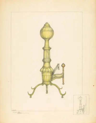 Brass Andiron