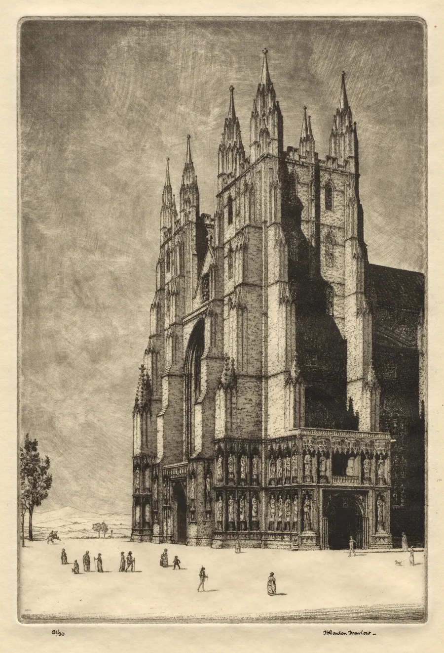 Canterbury Cathedral by Herbert Gordon Warlow