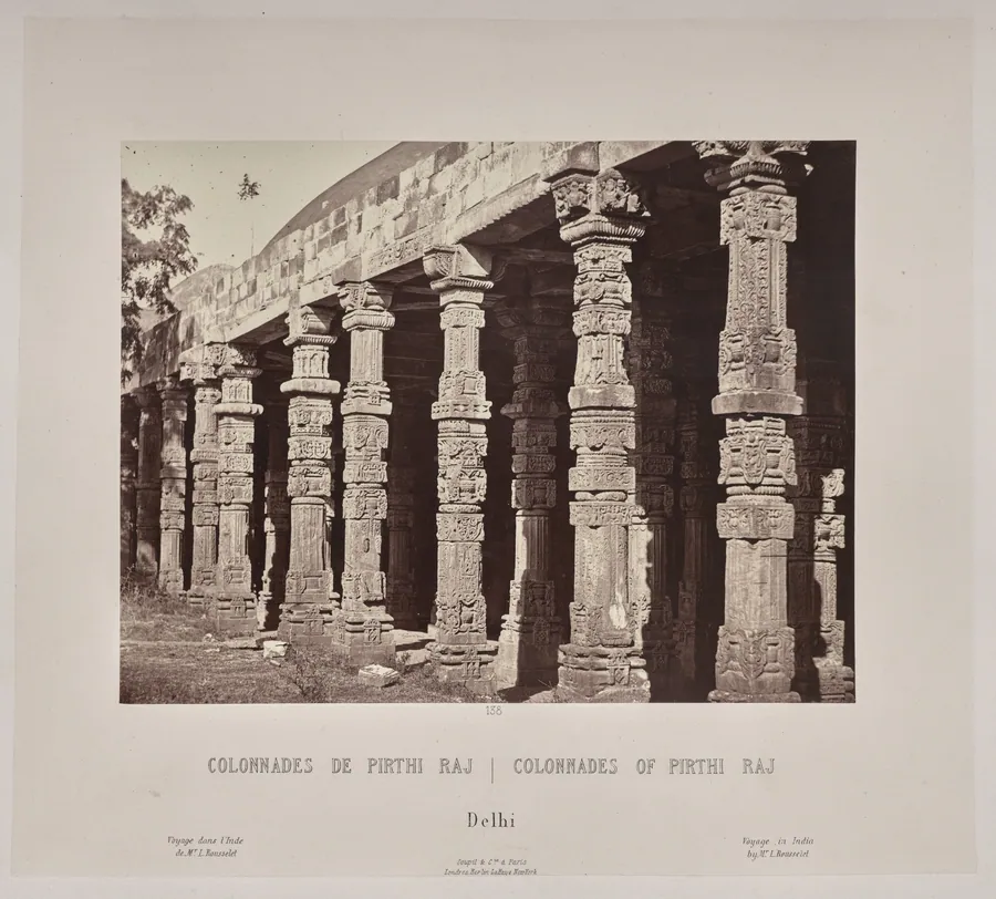 Colonnades of Pirthi Raj, Delhi by Louis-Théophile Marie Rousselet