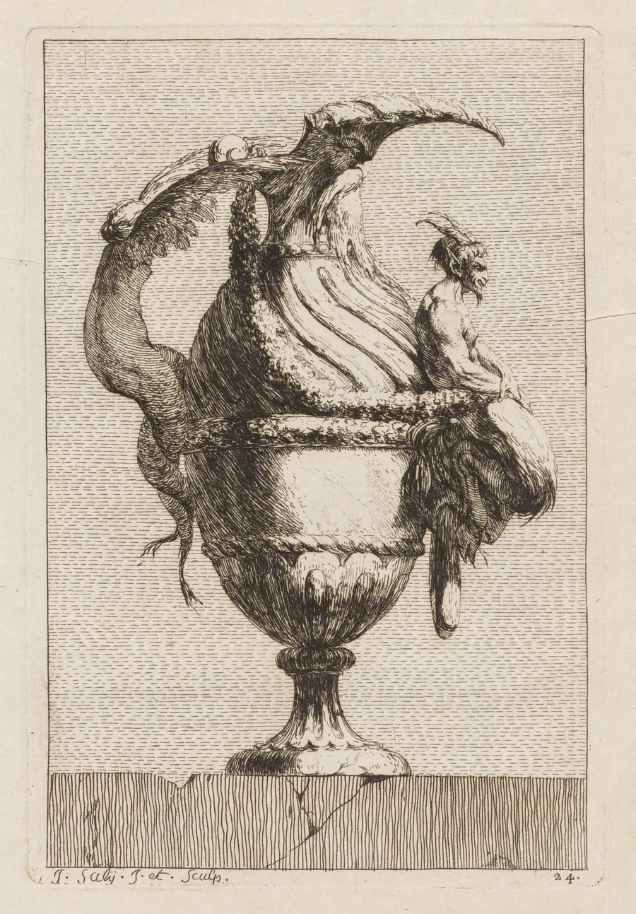 Suite of Vases:  Plate 24 by Jacques François Saly