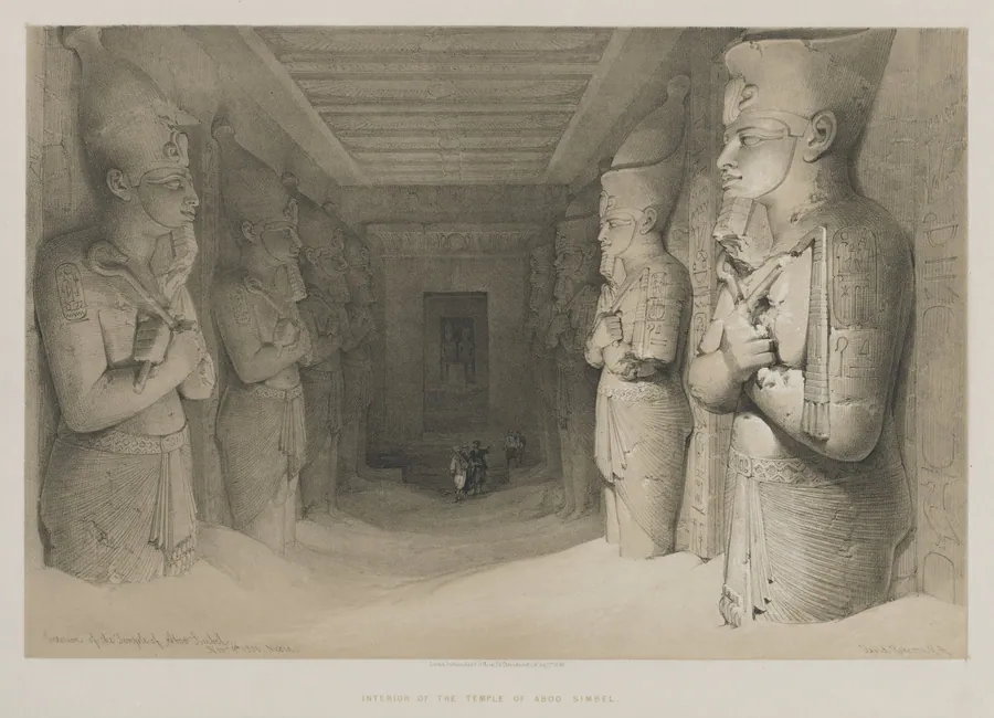 Egypt and Nubia, Volume I: Interior of the Temple of Aboo-Simbel by Louis Haghe
