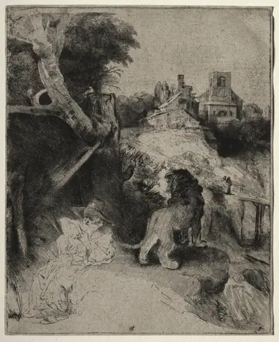 St. Jerome Reading in an Italian Landscape