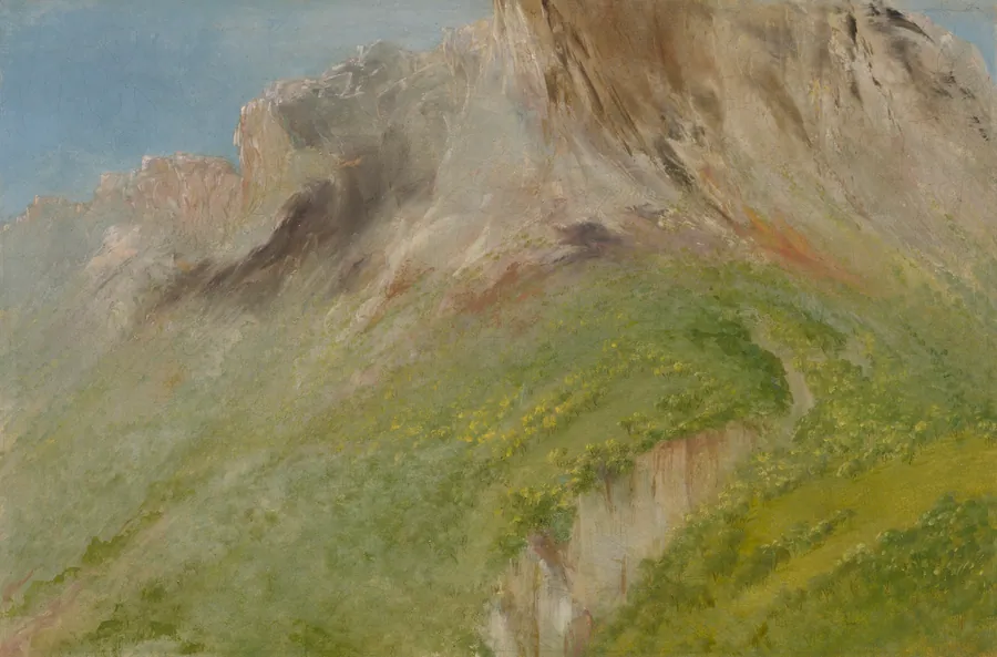 Ta-wa-que-nah, or the Rocky Mountain, Near the Comanche Village by George Catlin, born Wilkes-Barre, PA 1796-died Jersey City, NJ 1872