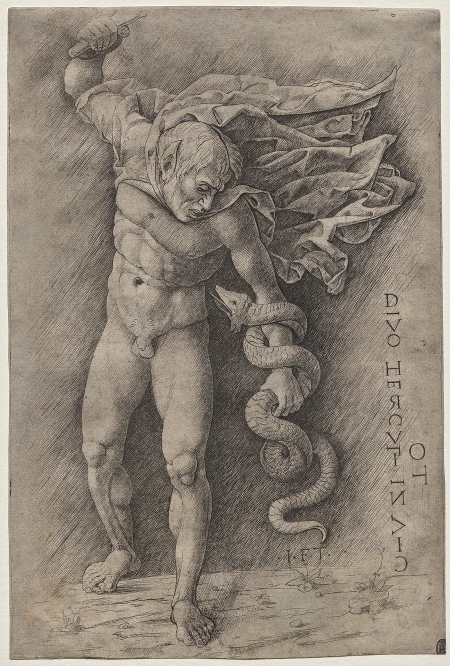 Faun Attacking a Snake by Unknown
