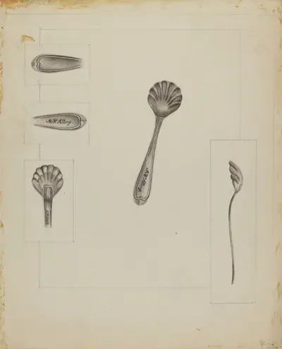 Silver Sugar Spoon