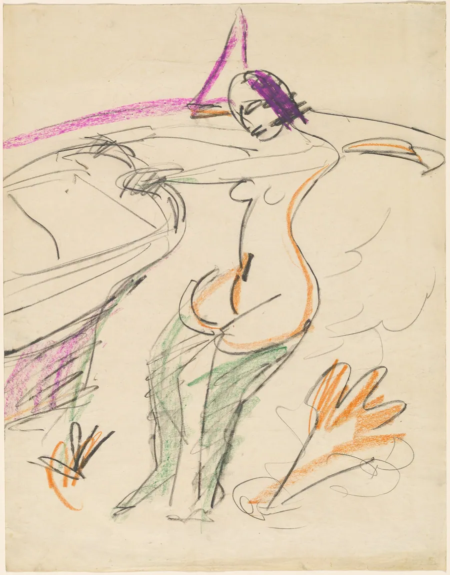 Bather by Ernst Ludwig Kirchner