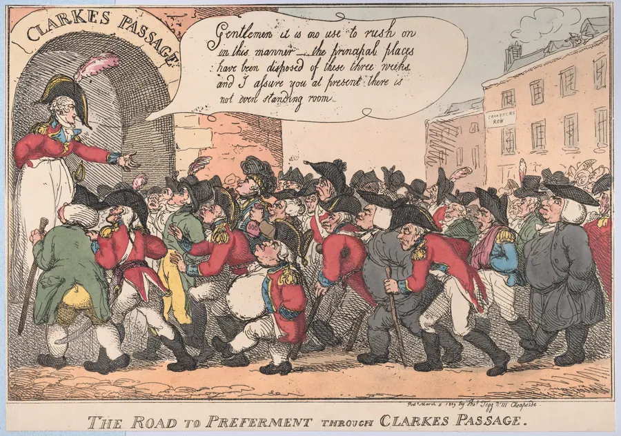 The Road to Preferment Through Clarke's Passage by Thomas Tegg