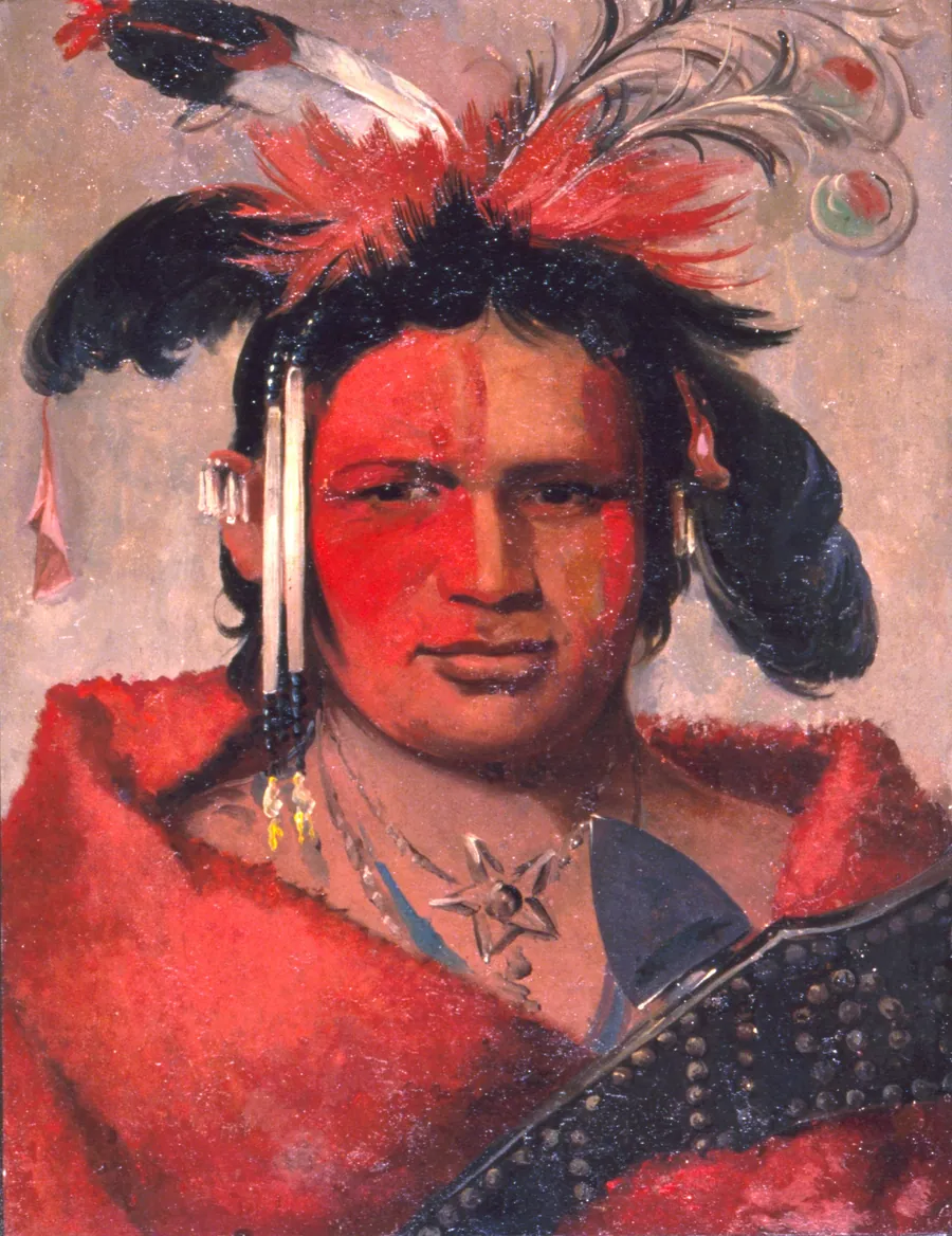 Chee-me-náh-na-quet, Great Cloud, son of Grizzly Bear by George Catlin, born Wilkes-Barre, PA 1796-died Jersey City, NJ 1872