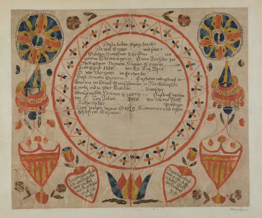 Pa. German Fraktur by Albert Levone