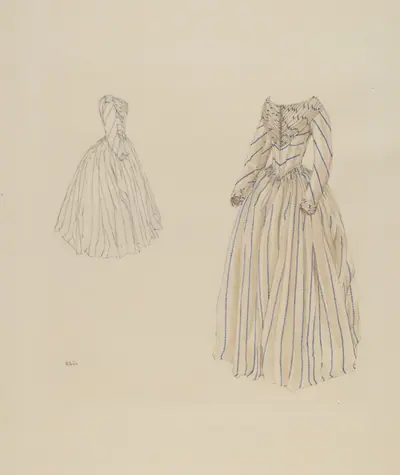 Cream Taffeta Dress