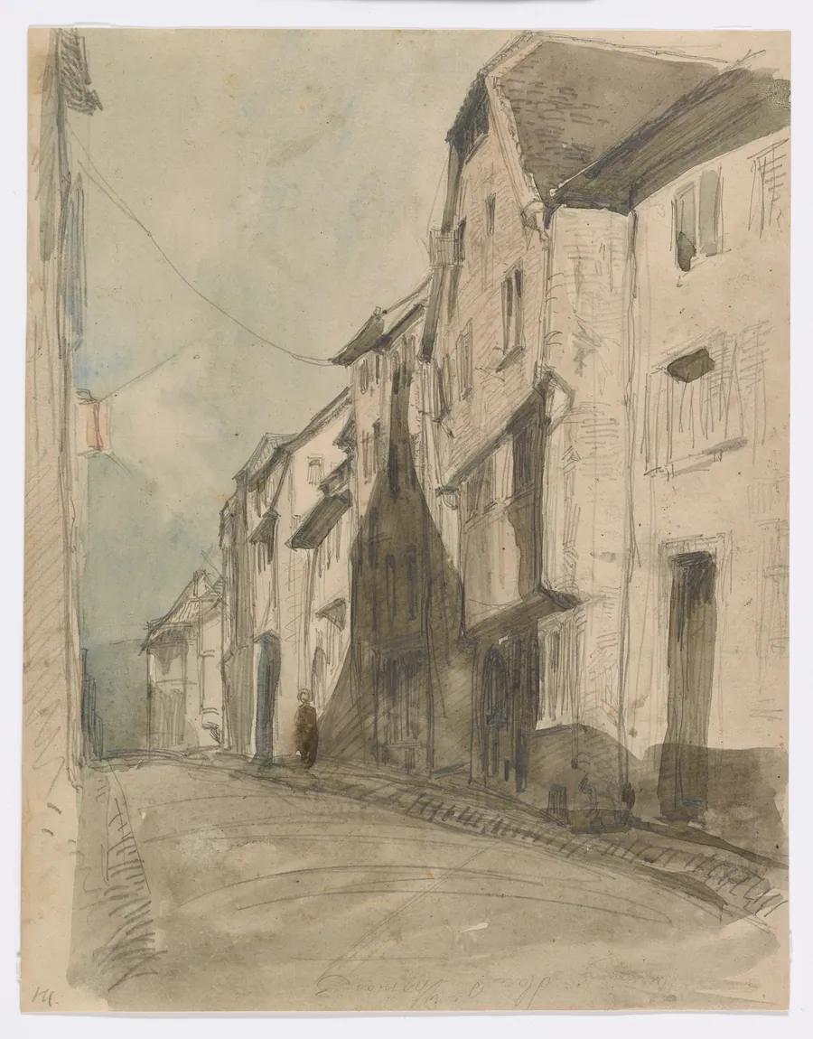A Street at Saverne by James McNeill Whistler (1834-1903)