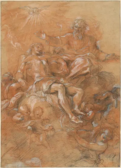 God the Father and the Holy Spirit Receiving the Body of Christ