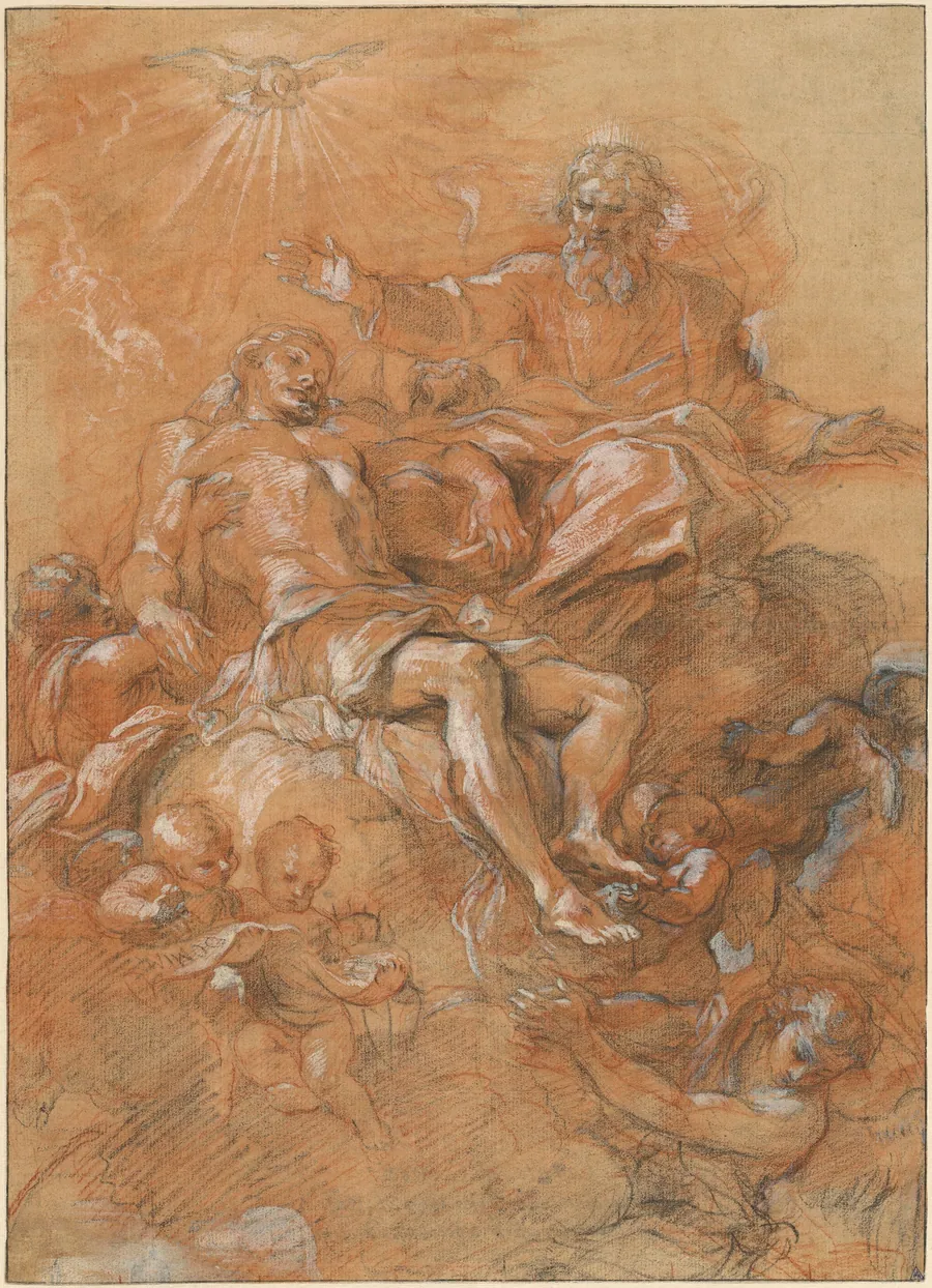 God the Father and the Holy Spirit Receiving the Body of Christ by Guglielmo Cortese