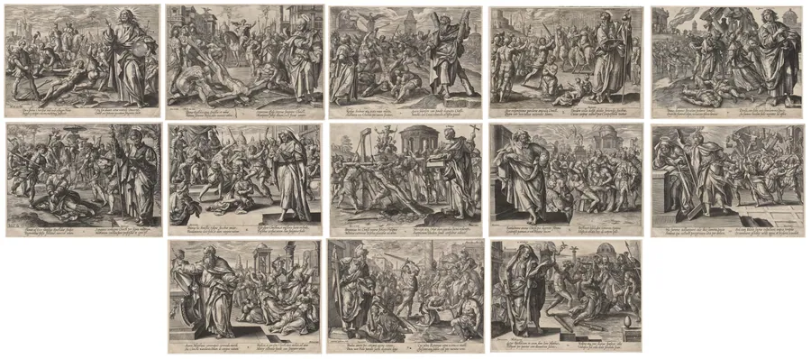 Christ, St. Paul, and the Twelve Apostles by Hendrick Goltzius