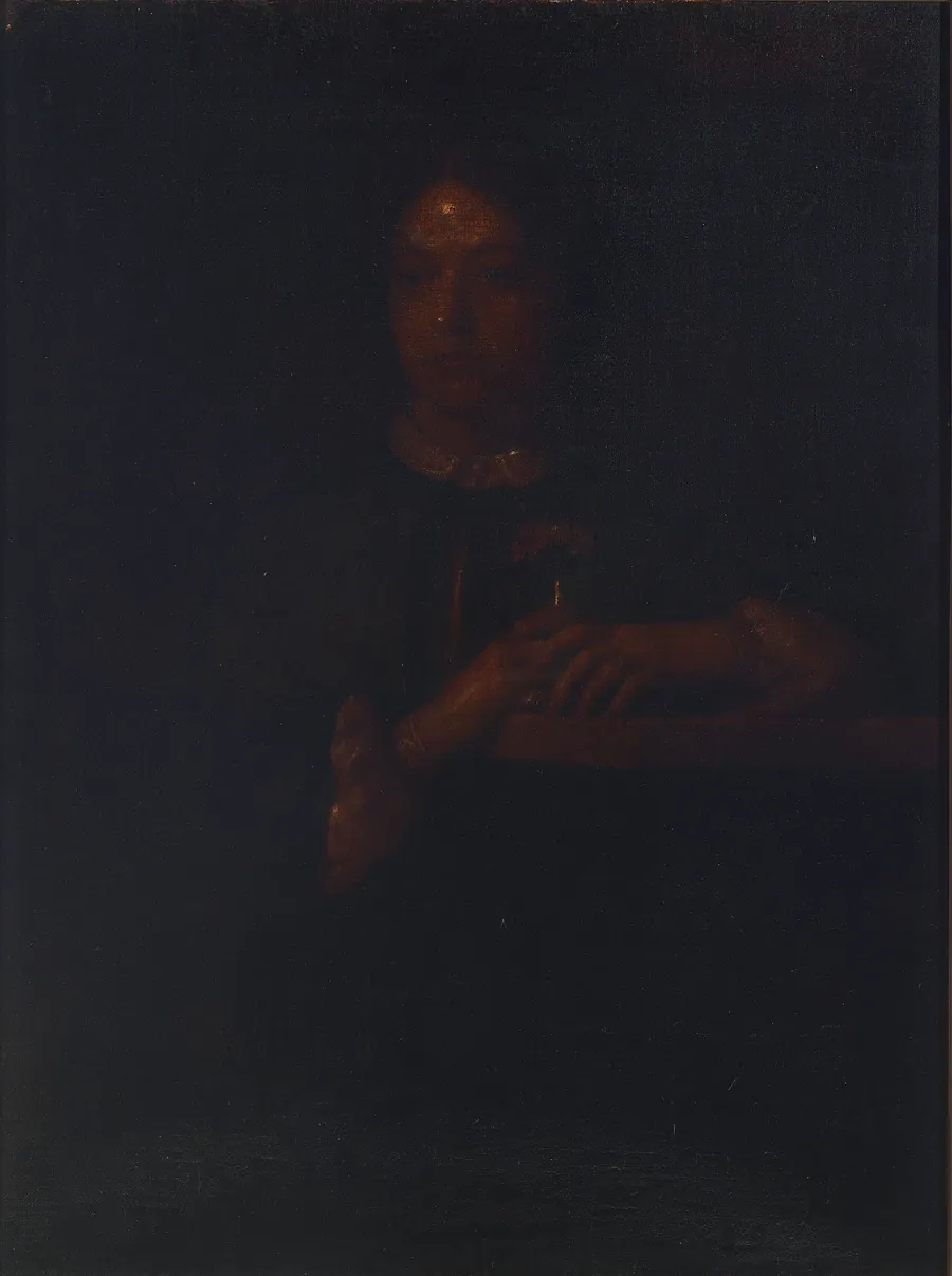 Sarah Leaning on a Bannister by William Page, born Albany, NY 1811-died Staten Island, NY 1885