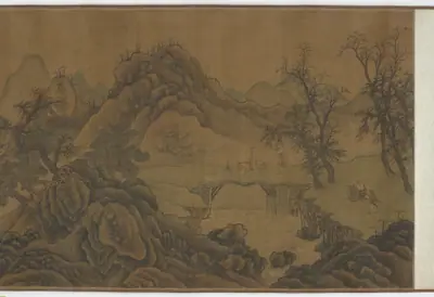 Landscape with travelers