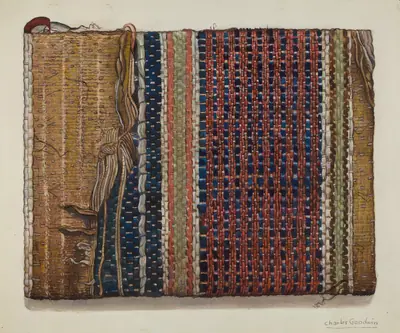 Fragment of Shaker Hall Rug