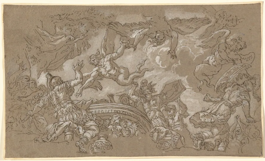 The Harpies Attacking Aeneas and His Companions by Johann Carl Loth