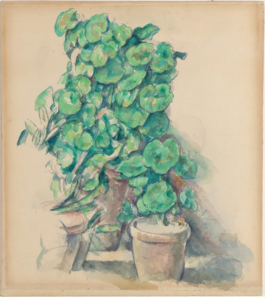 Geraniums by Paul Cezanne