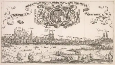 Panoramic View of Nuremberg:  Center Portion