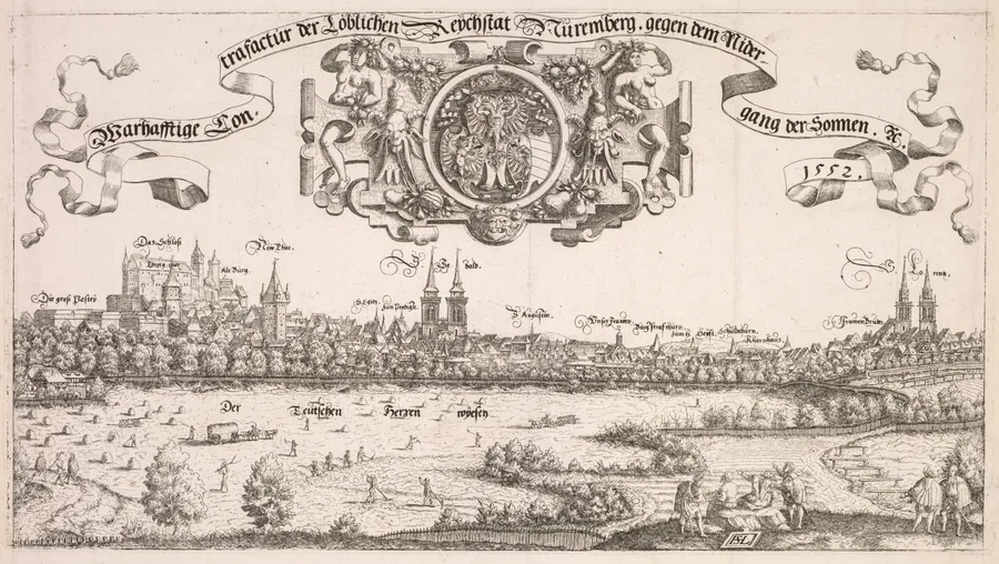 Panoramic View of Nuremberg:  Center Portion by Hanns Lautensack
