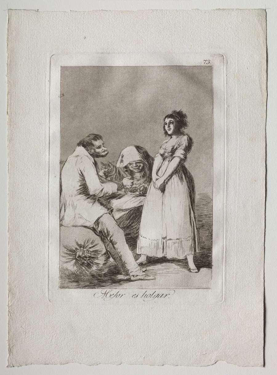 It is Better to be Lazy, Plate 73 by Francisco de Goya