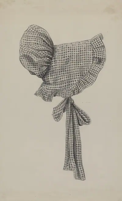 Doll's Gingham Sunbonnet