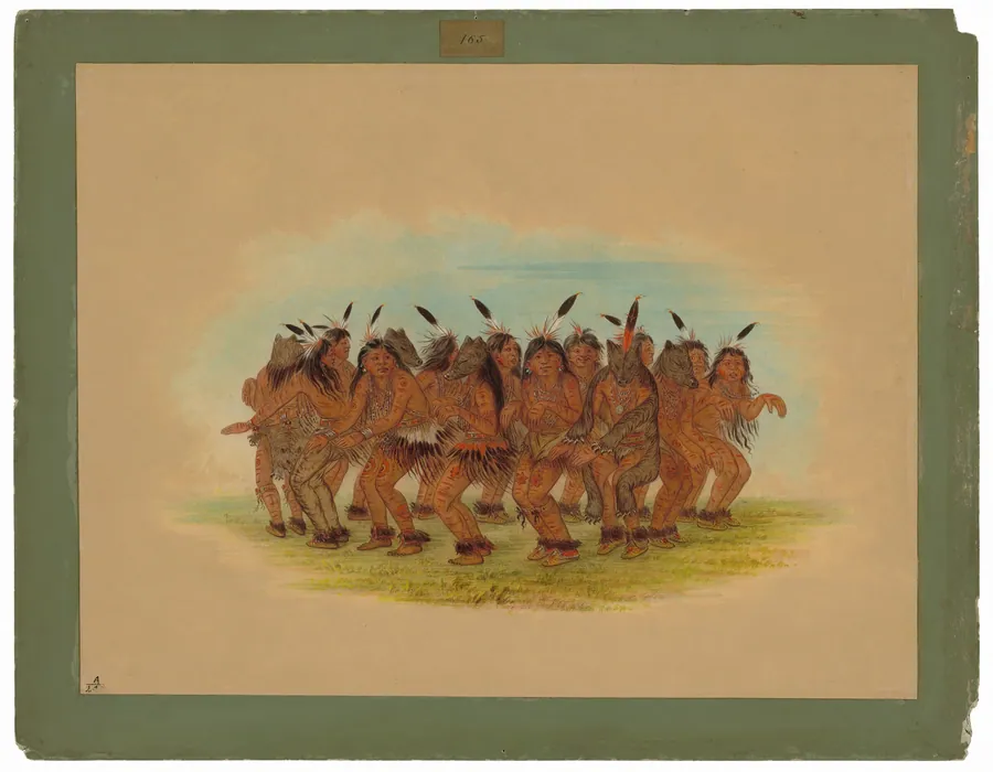Bear Dance - K'nisteneux by George Catlin