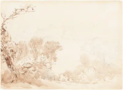 Hillside and Trees