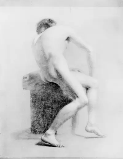 Seated Male Nude