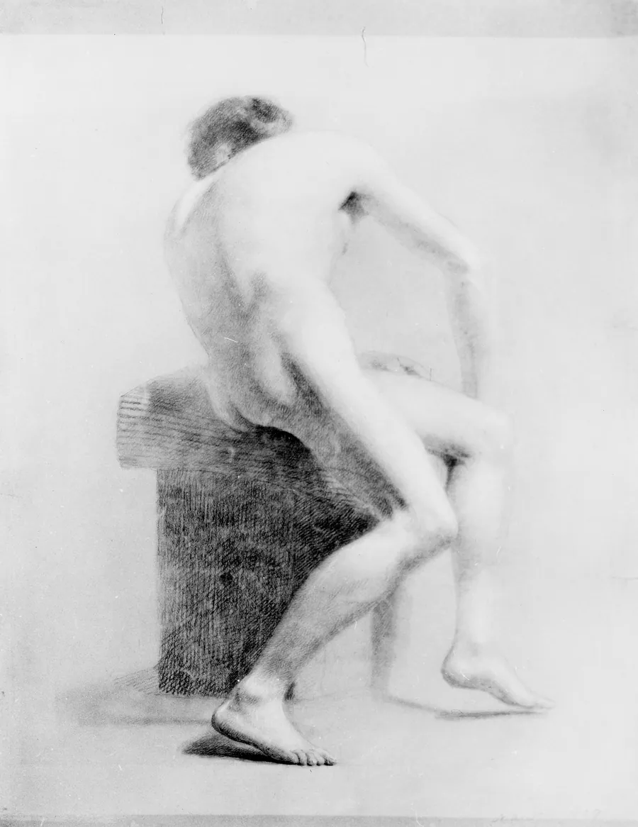 Seated Male Nude by Daniel Huntington